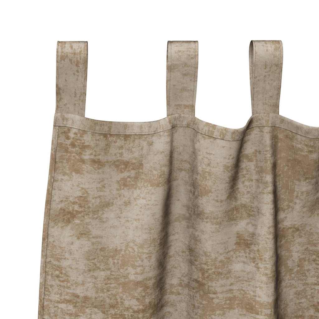 Velour Gardiner 2 stk. champagnefarvet 245 x 140 cm Fløjl