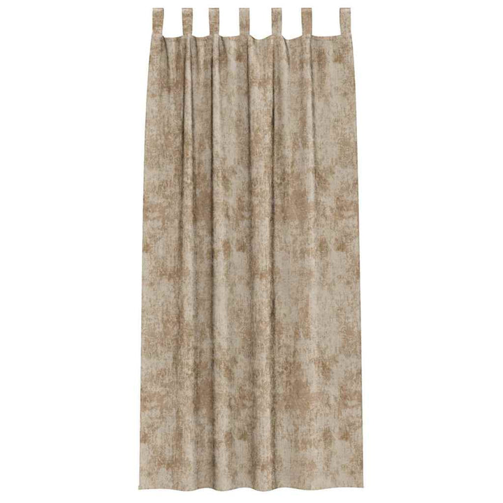 Velour Gardiner 2 pcs champagnefarvet 260 x 140 cm Fløjl