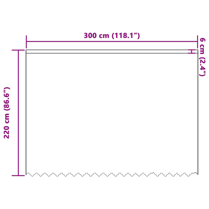 Lace Gardin med gardiner Blomstret Hvid 220 x 300 cm Polyester