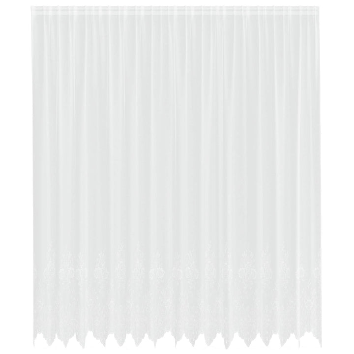 Lace Gardin med gardiner Blomstret Hvid 260 x 400 cm Polyester