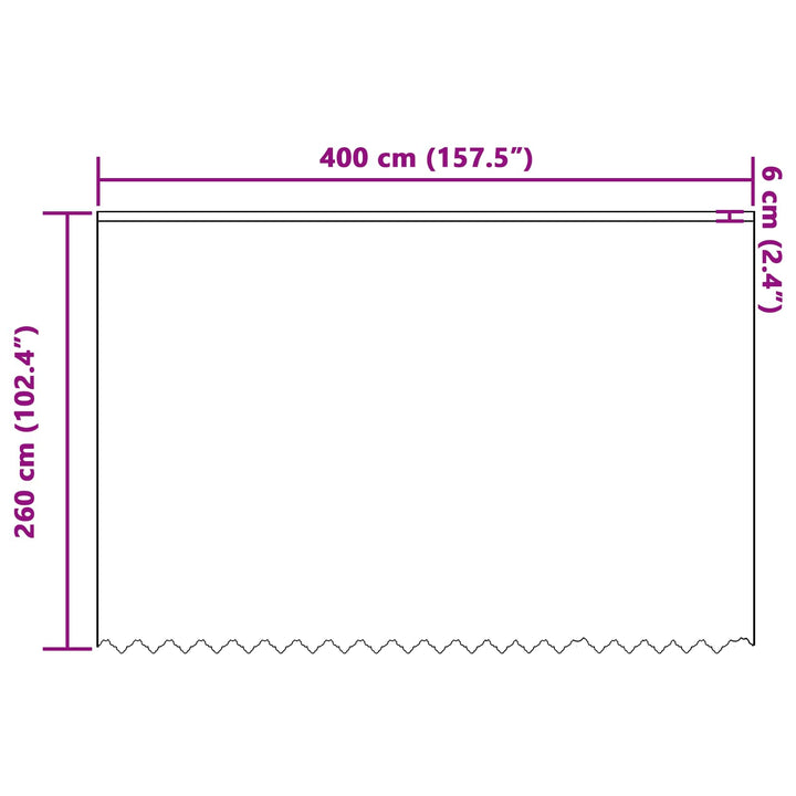 Lace Gardin med gardiner Blomstret Hvid 260 x 400 cm Polyester