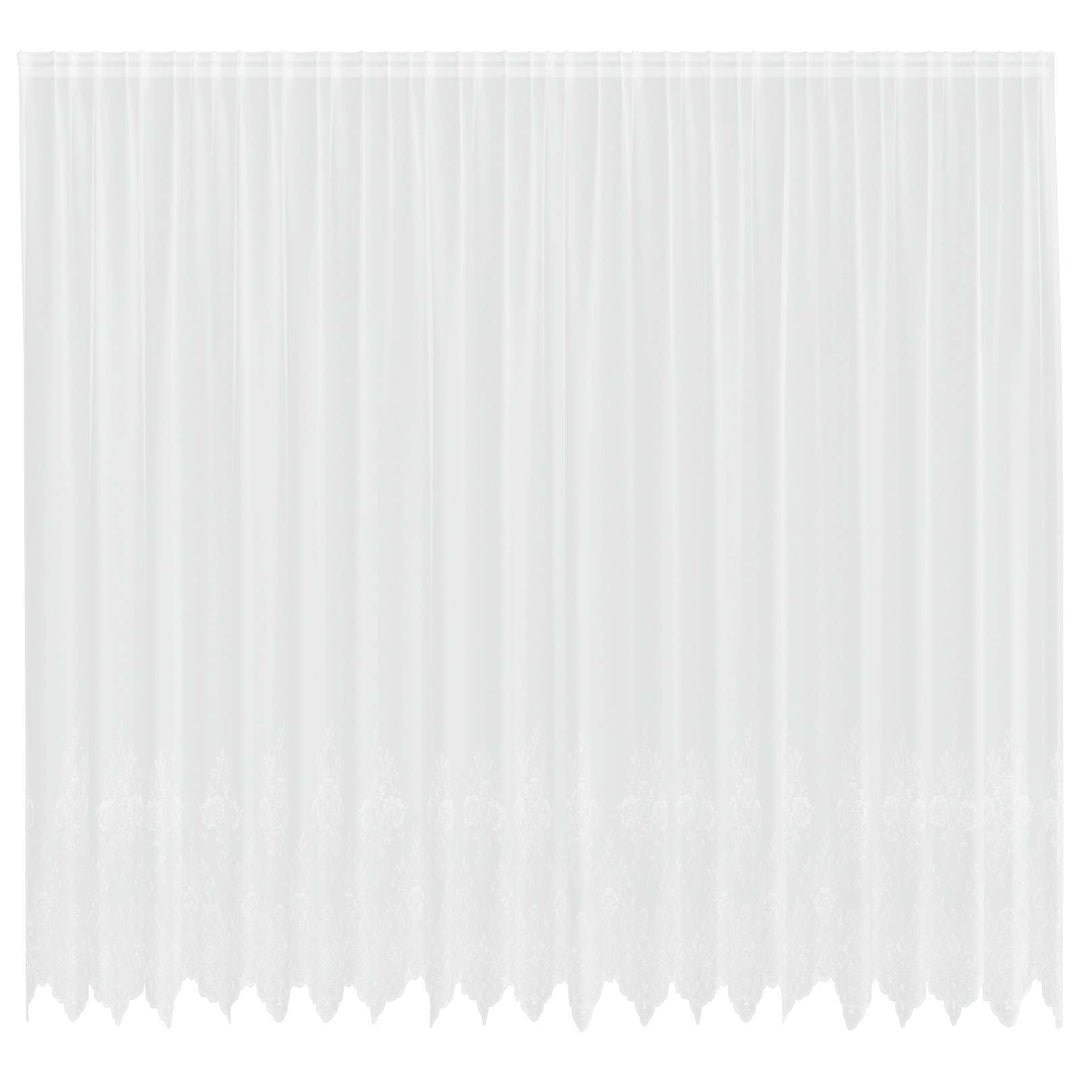 Lace Gardin med gardiner Blomstret Hvid 300 x 500 cm Polyester