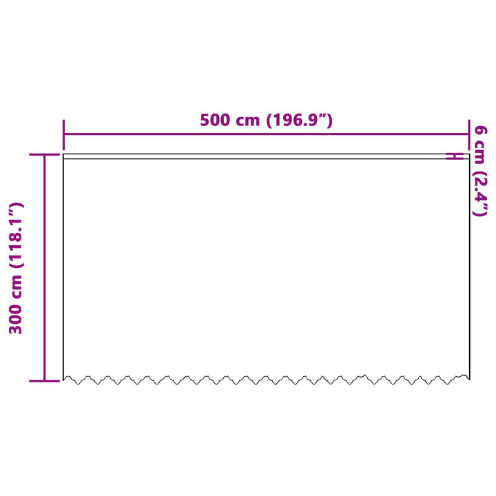Lace Gardin med gardiner Blomstret Hvid 300 x 500 cm Polyester