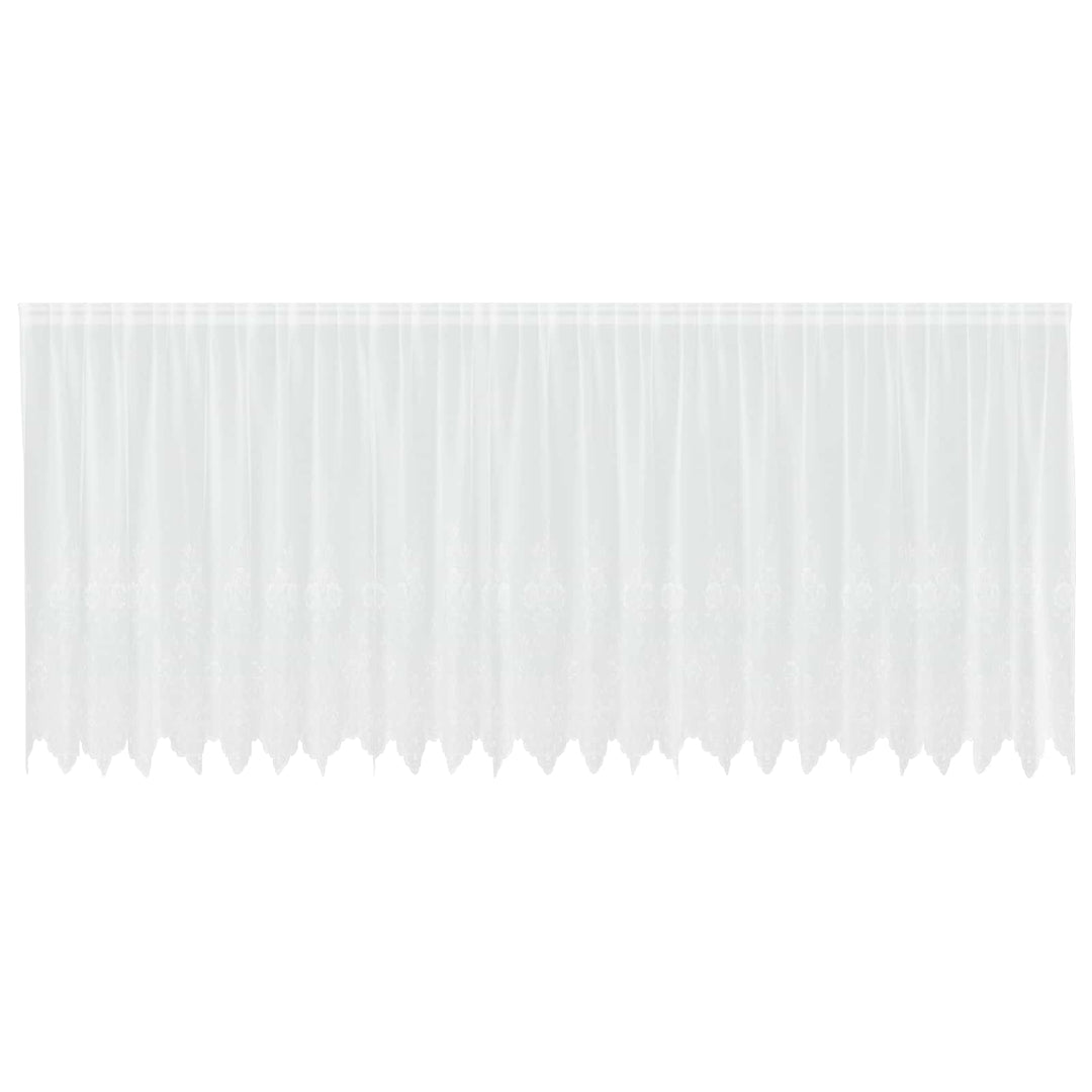 Lace Gardin med gardiner Blomstret Hvid 180 x 600 cm Polyester