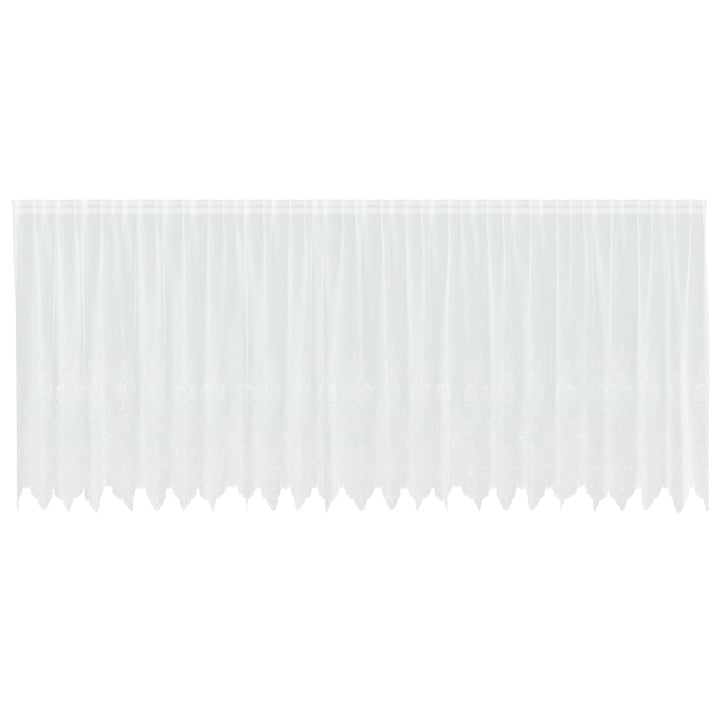 Lace Gardin med gardiner Blomstret Hvid 180 x 600 cm Polyester