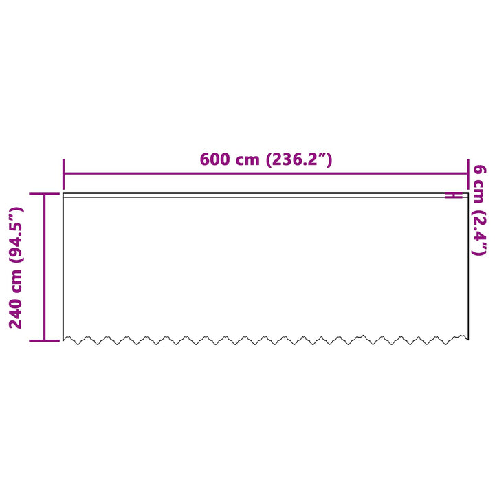 Lace Gardin Hvid 240 x 600 cm Polyester