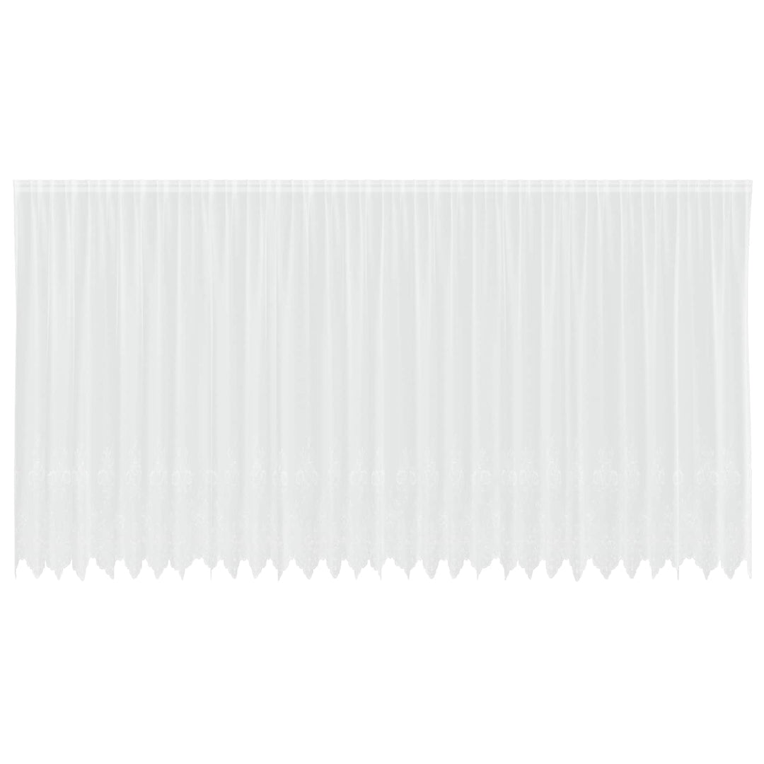 Lace Gardin med gardiner Blomstret Hvid 240x750cm Polyester