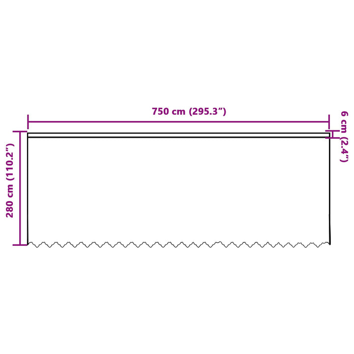 Lace Gardin med gardiner Blomstret Hvid 280 x 750 cm Polyester