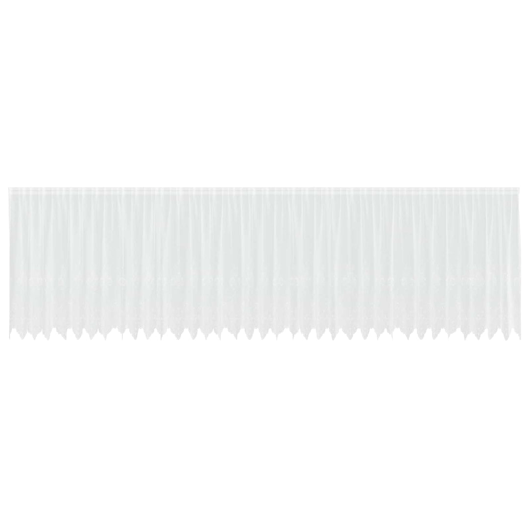 Lace Gardin med gardiner Blomstret Hvid 160 x 900 cm Polyester