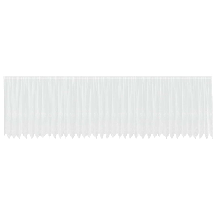 Lace Gardin med gardiner Blomstret Hvid 160 x 900 cm Polyester