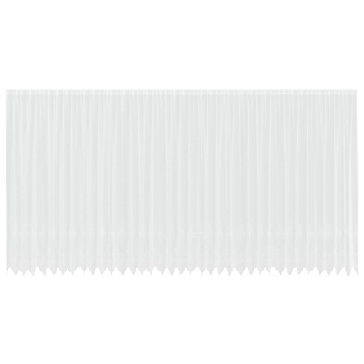 Lace Gardin med gardiner Blomstret Hvid 280 x 900 cm Polyester