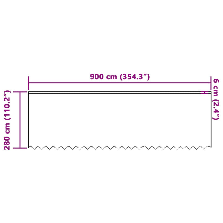 Lace Gardin med gardiner Blomstret Hvid 280 x 900 cm Polyester