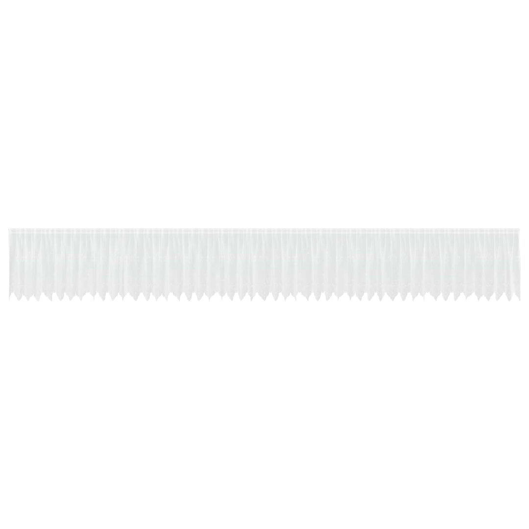 Lace Gardin med gardiner Blomstret Hvid 120 x 1200 cm Polyester