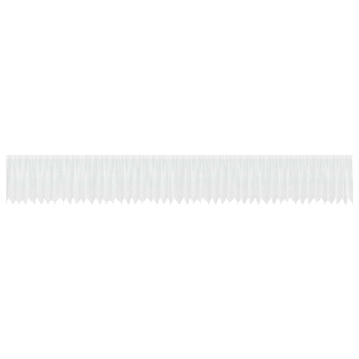 Lace Gardin med gardiner Blomstret Hvid 120 x 1200 cm Polyester
