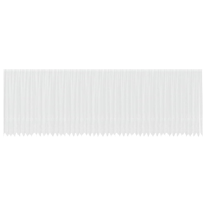 Lace Gardin med gardiner Blomstret Hvid 200 x 1200 cm Polyester