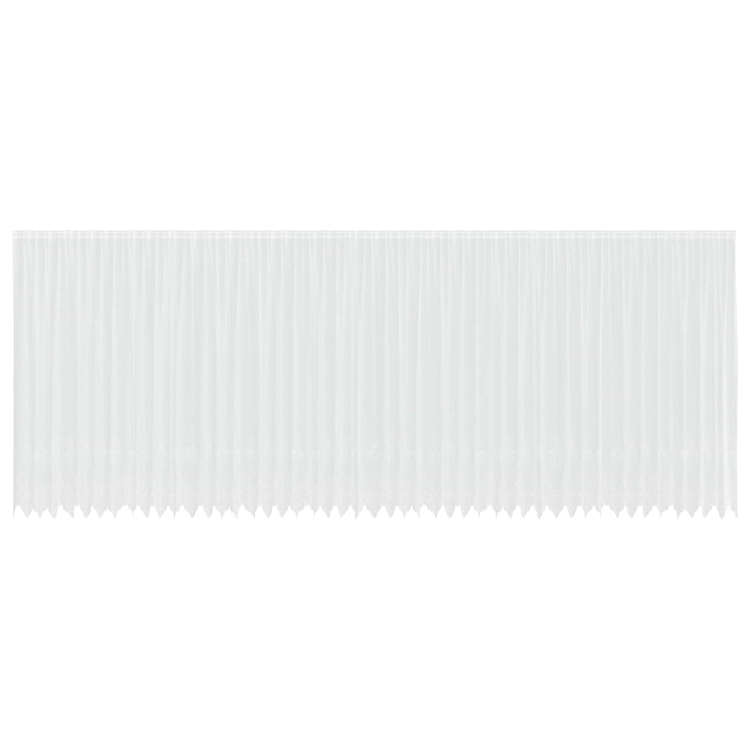 Lace Gardin med gardiner Blomstret Hvid 280x1200cm Polyester