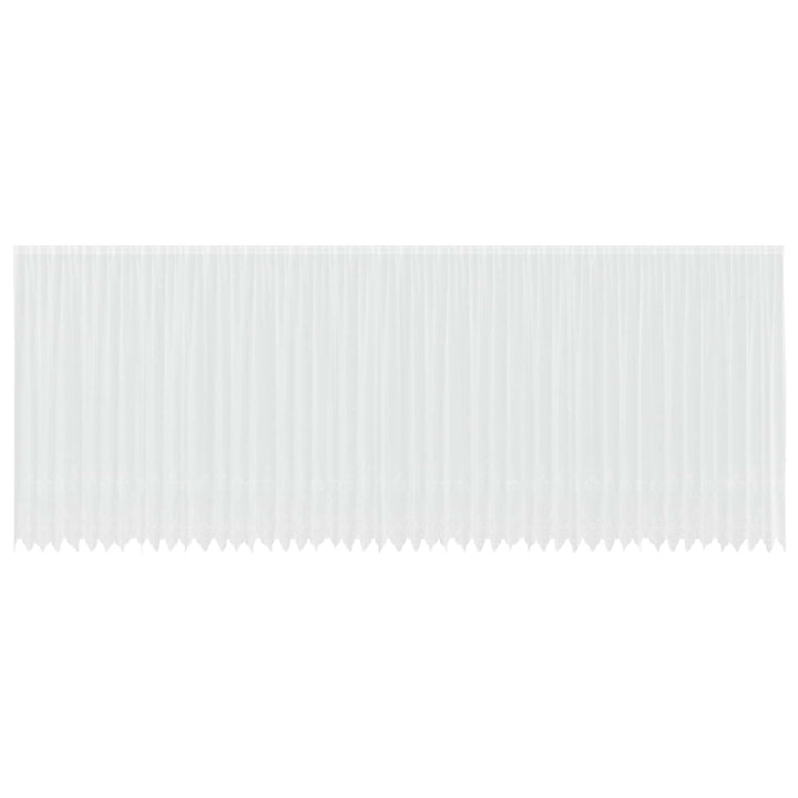 Lace Gardin med gardiner Blomstret Hvid 280x1200cm Polyester