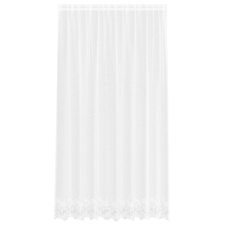 Lace Gardin med gardiner Blomstret Hvid 240 x 200 cm Polyester
