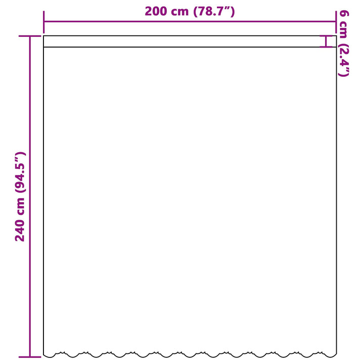 Lace Gardin med gardiner Blomstret Hvid 240 x 200 cm Polyester