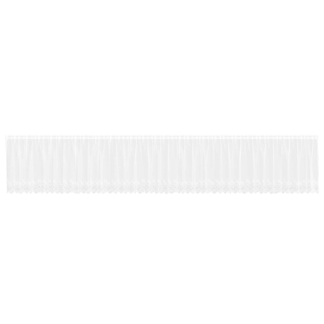 Lace Gardin med gardiner Blomstret Hvid 120 x 900 cm Polyester