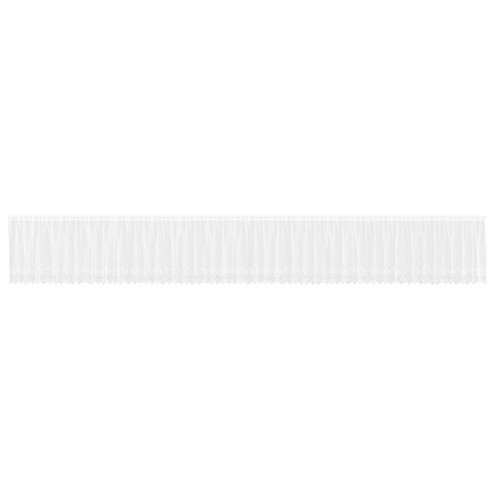 Lace Gardin med gardiner Blomstret Hvid 100 x 1200 cm Polyester