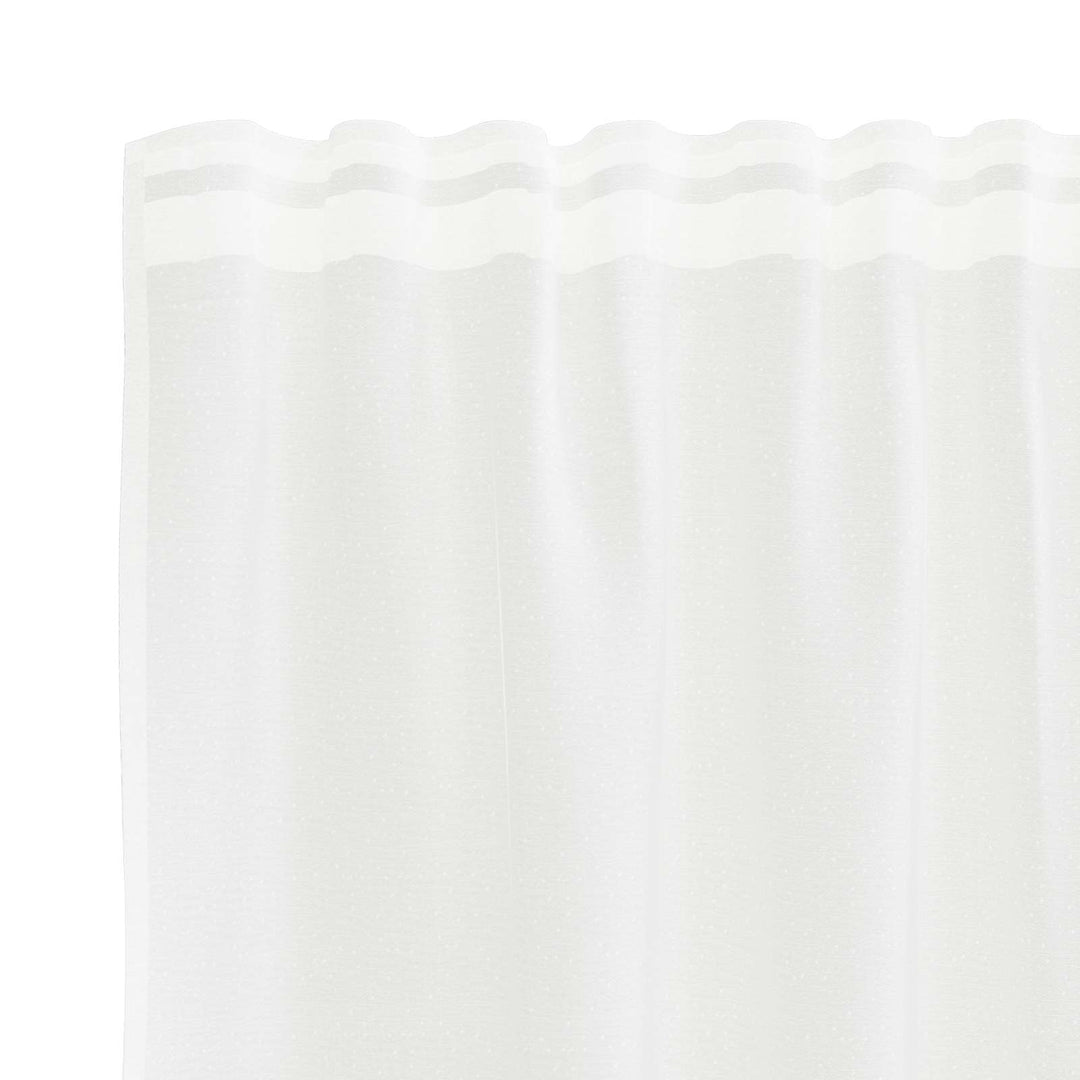 Lace Gardin med gardiner Hvid 1200 x 140 cm Polyester