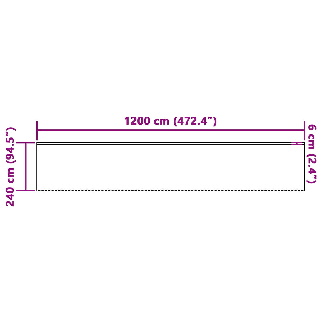 Lace Gardin med gardiner Blomstret Hvid 240 x 1200 cm Polyester