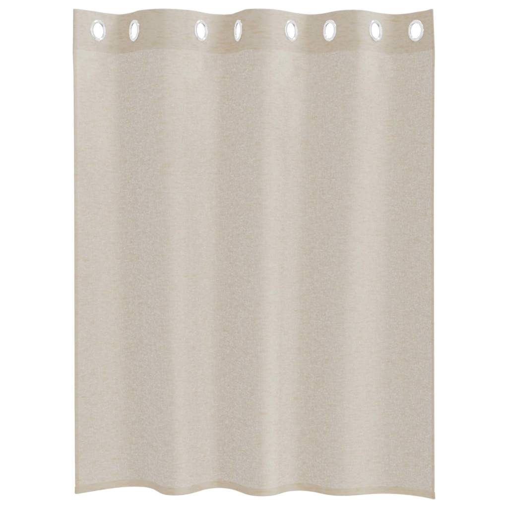 Voile Gardin 2 pcs Sandfarvet 140 x 140 cm Polyester