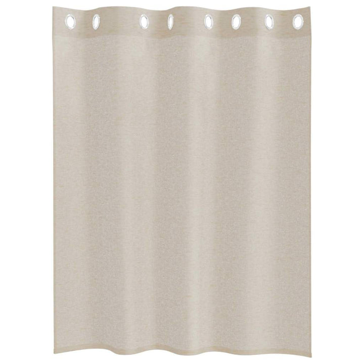 Voile Gardin 2 pcs Sandfarvet 140 x 140 cm Polyester