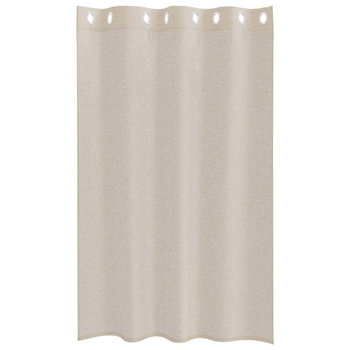 Voile Gardin 2 pcs Sandfarvet 175 x 140 cm Polyester