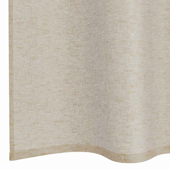 Voile Gardin 2 stk. Sandfarvet 225 x 140 cm Polyester