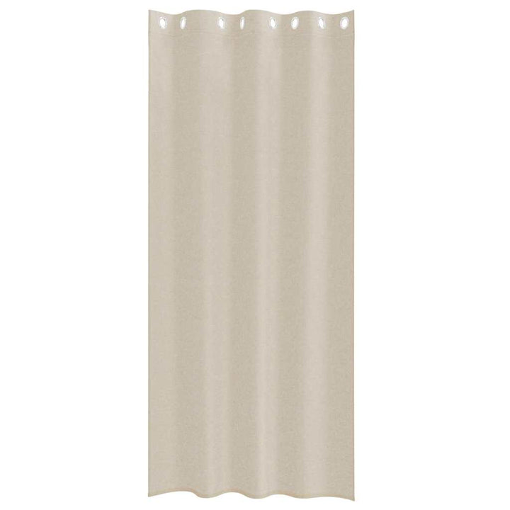 Voile Gardin 2 stk. Sandfarvet 225 x 140 cm Polyester