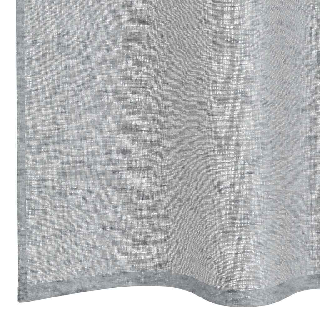 Voile Gardin 2 stk. Mørkegrå 140 x 140 cm Polyester