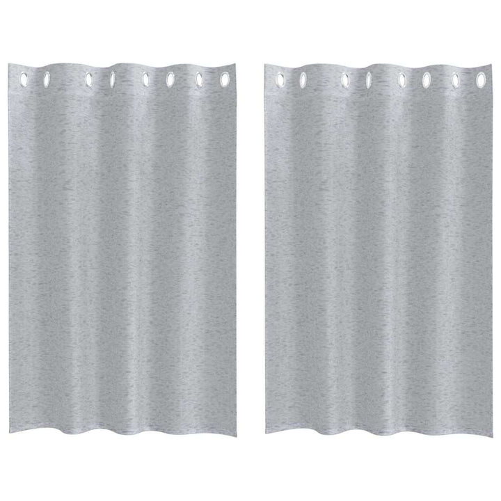 Voile Gardin 2 stk. Mørkegrå 140 x 140 cm Polyester