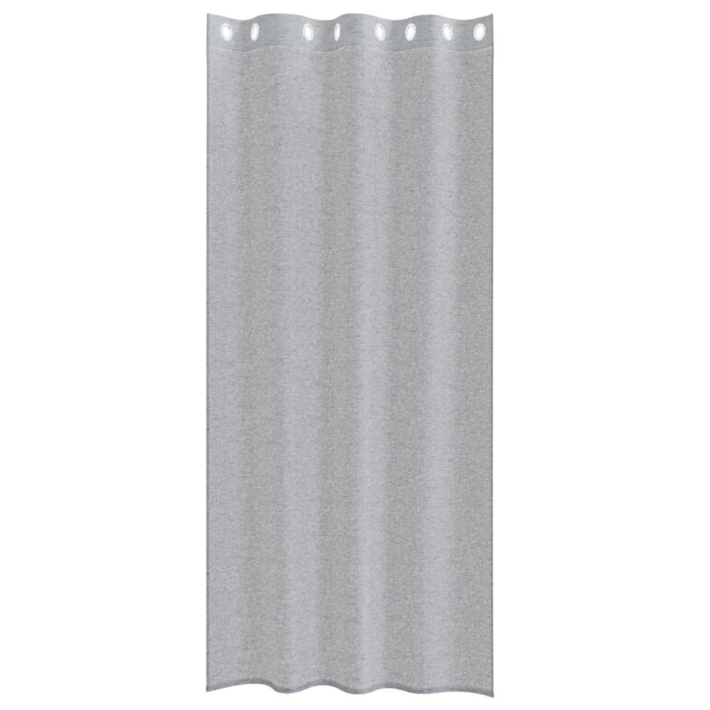 Voile Gardin med gardiner 2 pcs Mørkegrå 225 x 140 cm Polyester