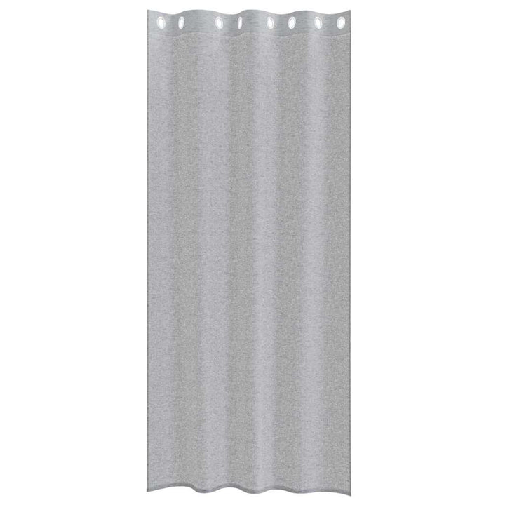 Voile Gardin med gardiner 2 pcs Mørkegrå 225 x 140 cm Polyester