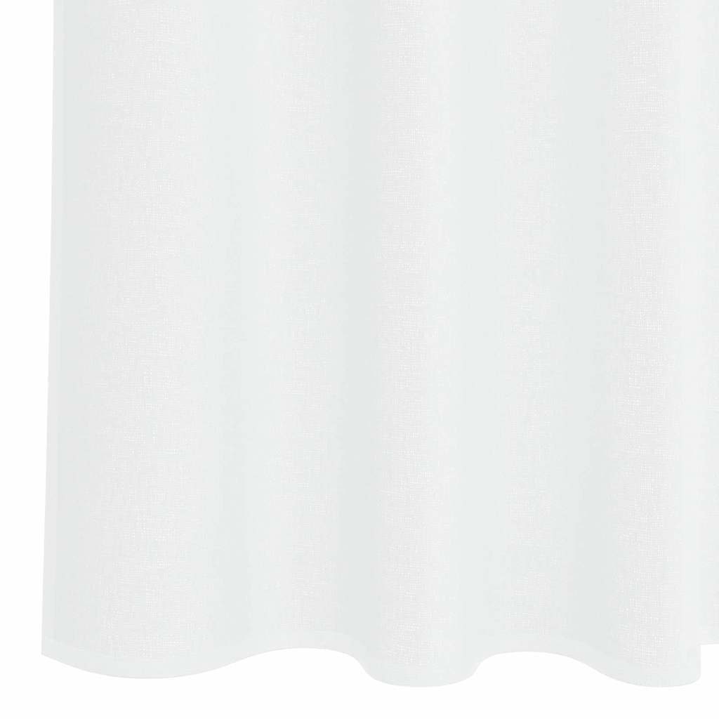 Voile Gardin 2 stk. Hvid 245 x 140 cm Polyester