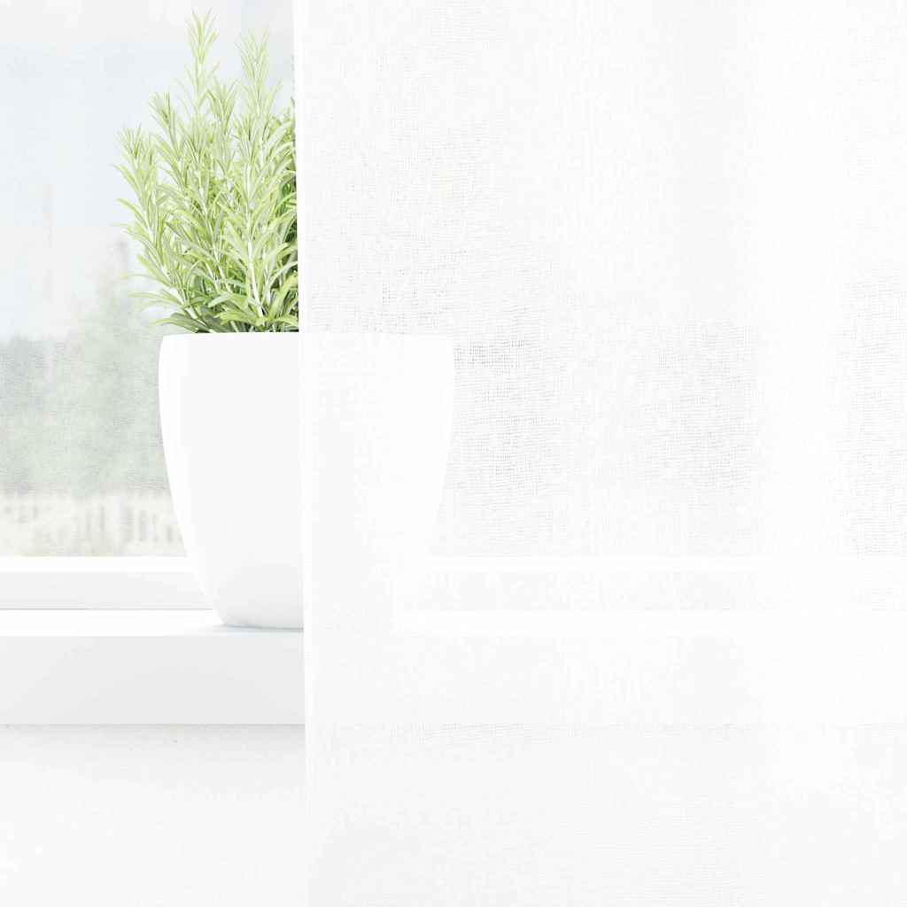 Voile Gardin 2 stk. Hvid 245 x 140 cm Polyester