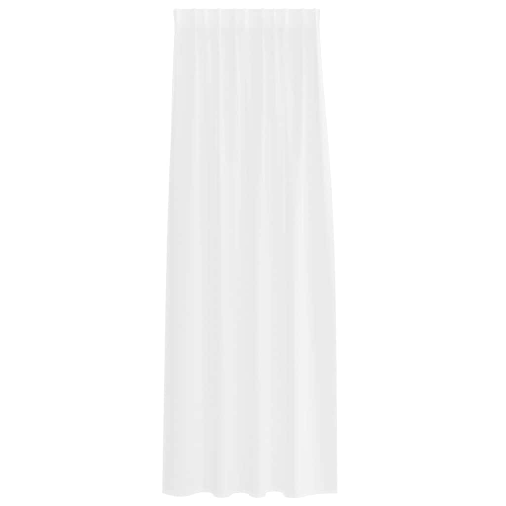 Voile Gardin 2 stk. Hvid 245 x 140 cm Polyester