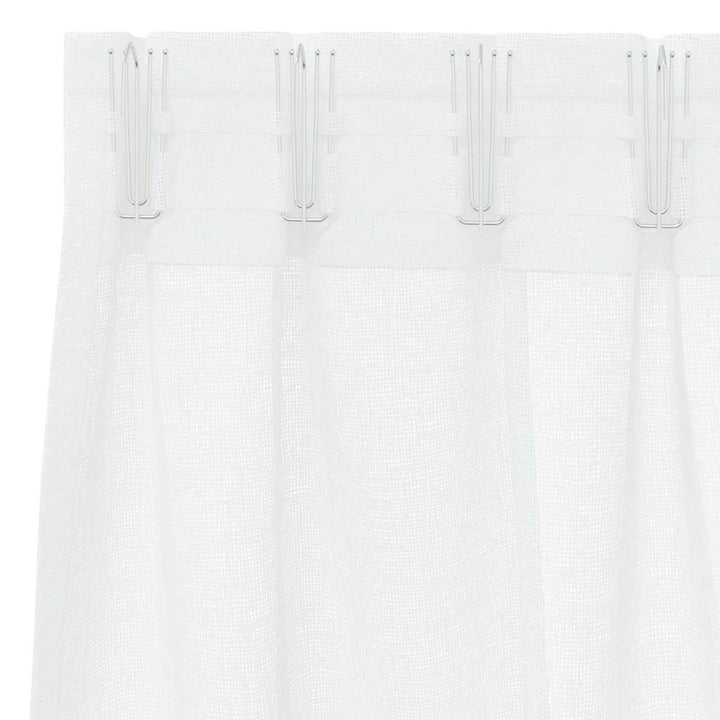 Voile Gardin 2 stk. Hvid 260 x 140 cm Polyester