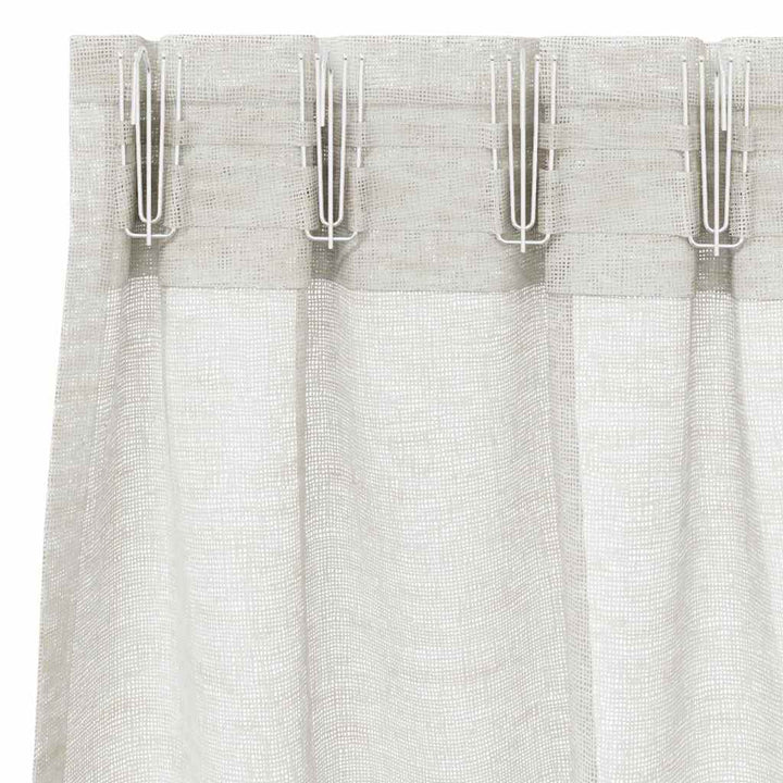 Voile Gardin med gardiner 2 pcs Creme 175 x 140 cm Polyester