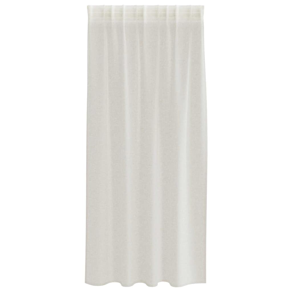 Voile Gardin med gardiner 2 pcs Creme 175 x 140 cm Polyester