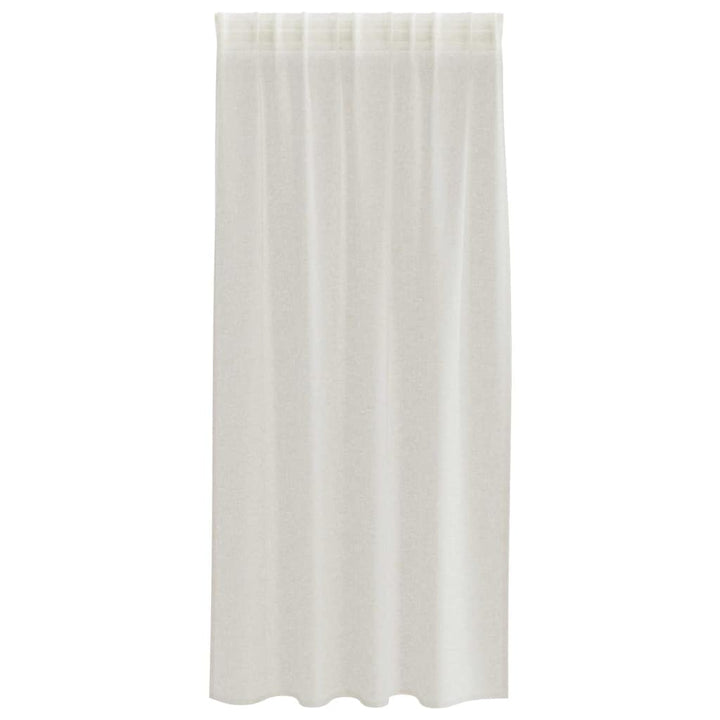Voile Gardin med gardiner 2 pcs Creme 175 x 140 cm Polyester