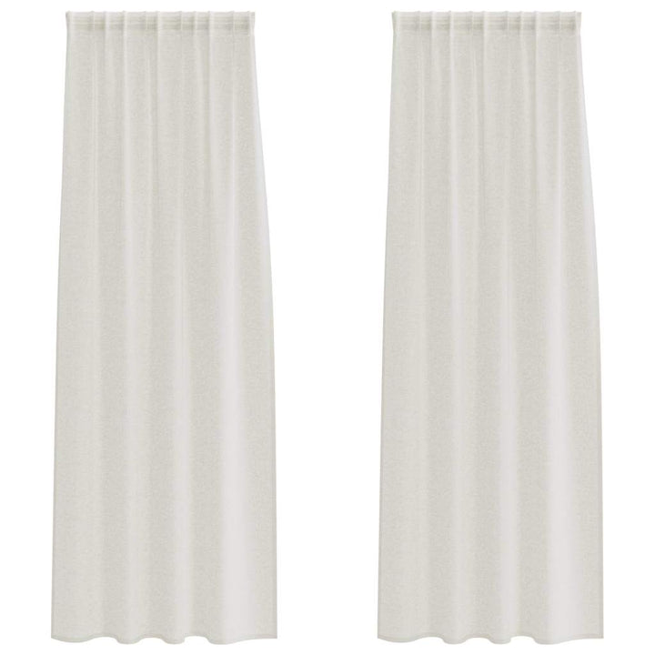 Voile Gardin 2 stk. Creme 245 x 140 cm Polyester