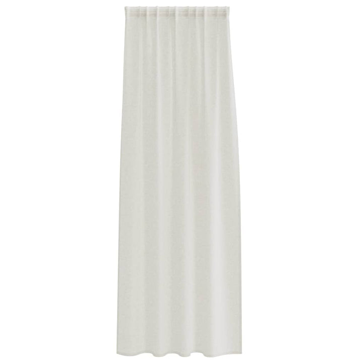 Voile Gardin med gardiner 2 pcs Creme 260 x 140 cm Polyester