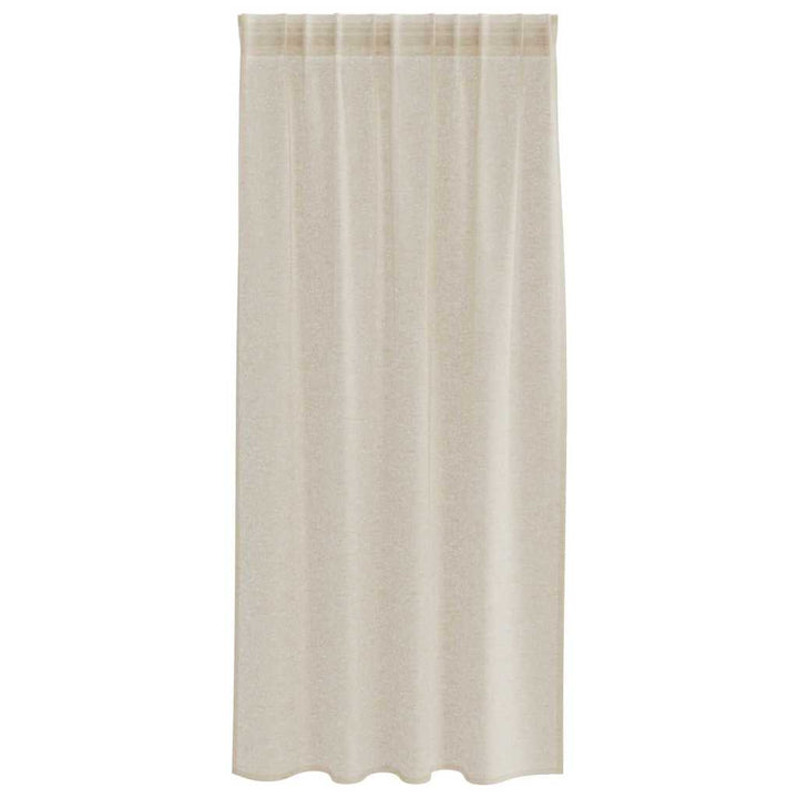 Voile Gardin 2 stk. Sandfarvet 175 x 140 cm Polyester