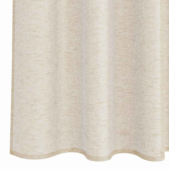 Voile Gardin 2 stk. Sandfarvet 260 x 140 cm Polyester