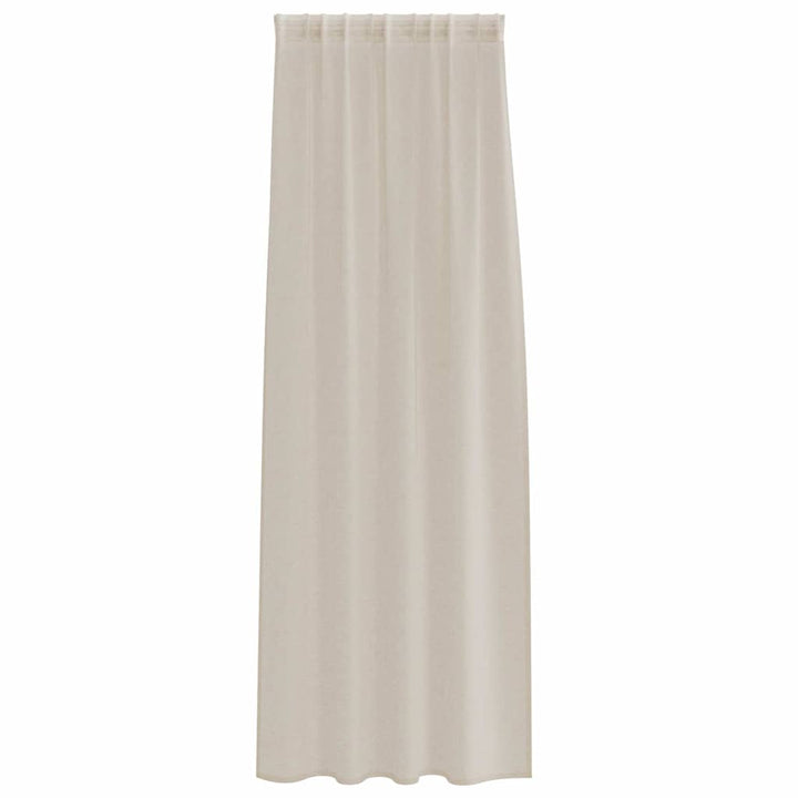 Voile Gardin 2 stk. Sandfarvet 260 x 140 cm Polyester