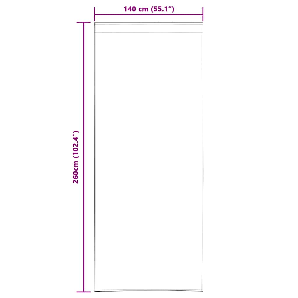 Voile Gardin 2 stk. Sandfarvet 260 x 140 cm Polyester