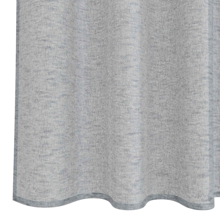 Voile Gardin med gardiner 2 pcs Mørkegrå 140 x 140 cm Polyester